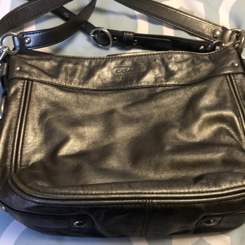 Gunmetal coach bag